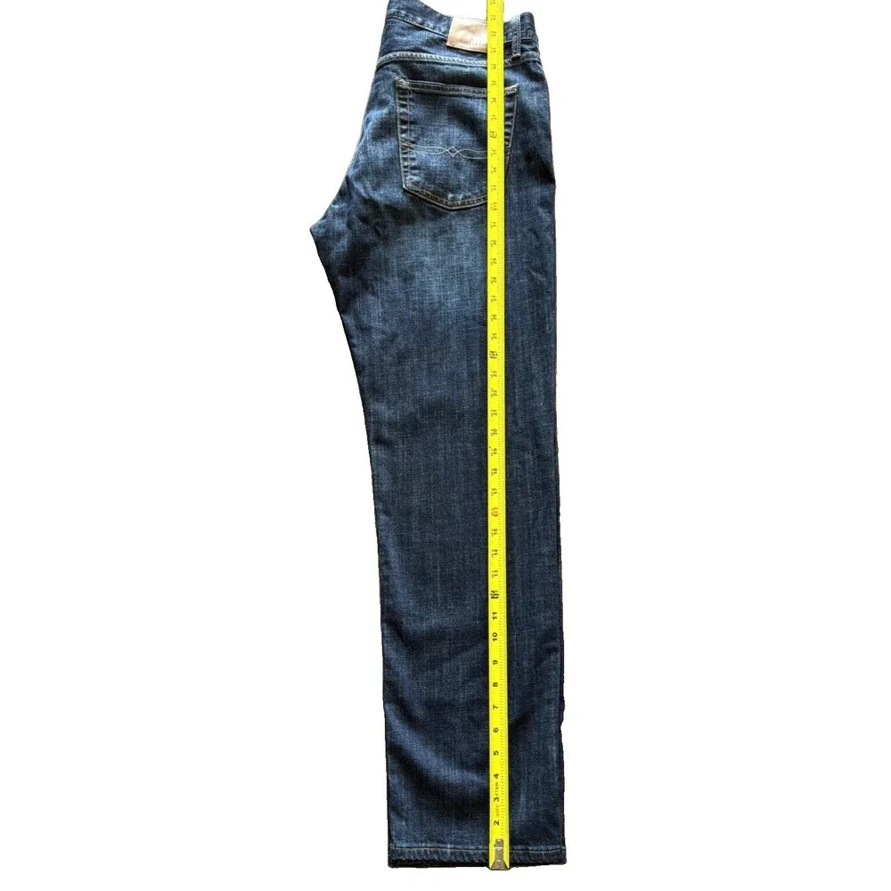 Lucky Brand 221 Original Straight Jeans Mens 34x32 Blue Dark Wash Denim Stretch
